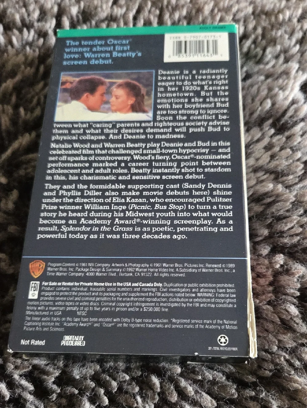 Splendor in the Grass VHS – Warner Bros – Tested Working